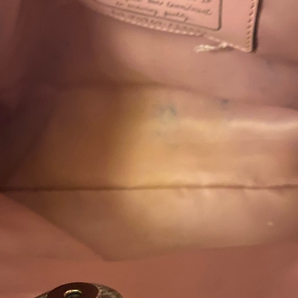 COACH ERGO SIGNATURE TOTE BAG PINK SILVER CANVAS TOTEBAG - Picture 4 of 15